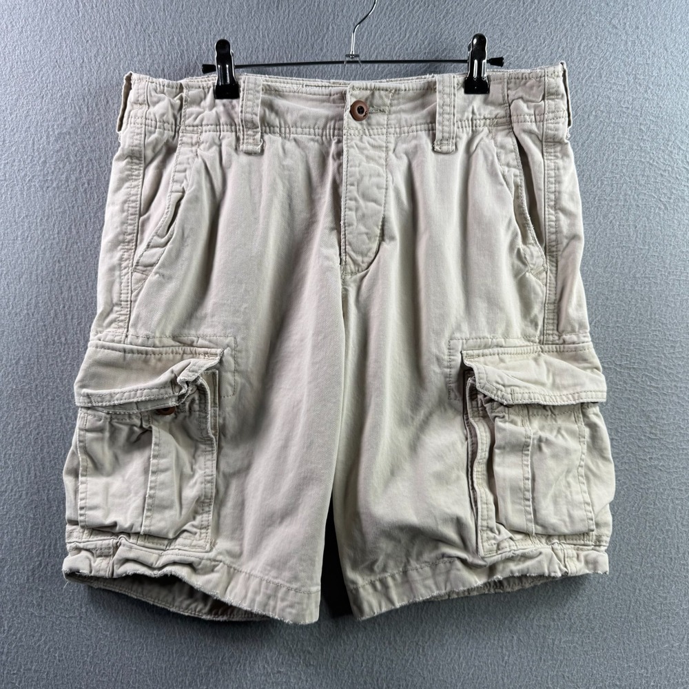 Hollister Shorts Mens 32 Beige Cotton Cargo Surf Preppy Y2K